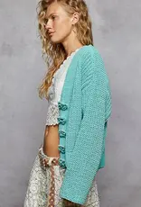 Sweet Flower Button Front Cardigan