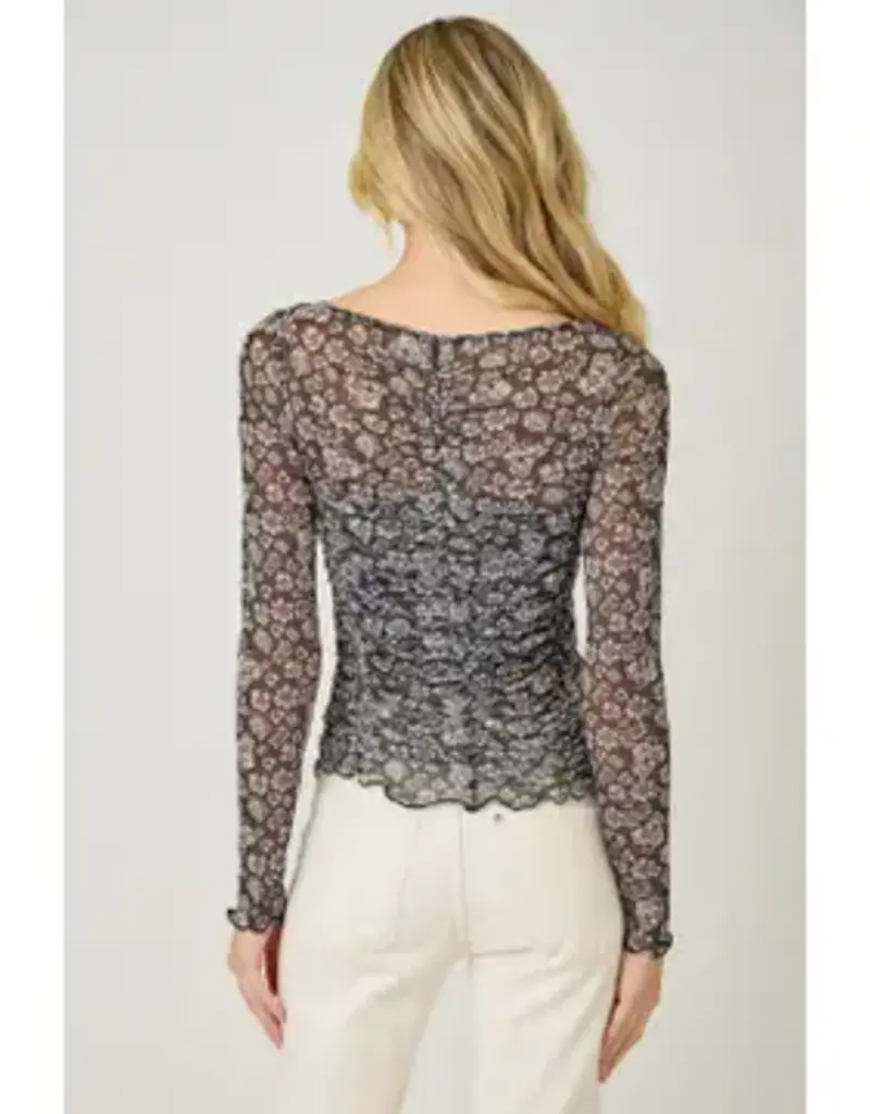Lettuce Hem Mesh Top