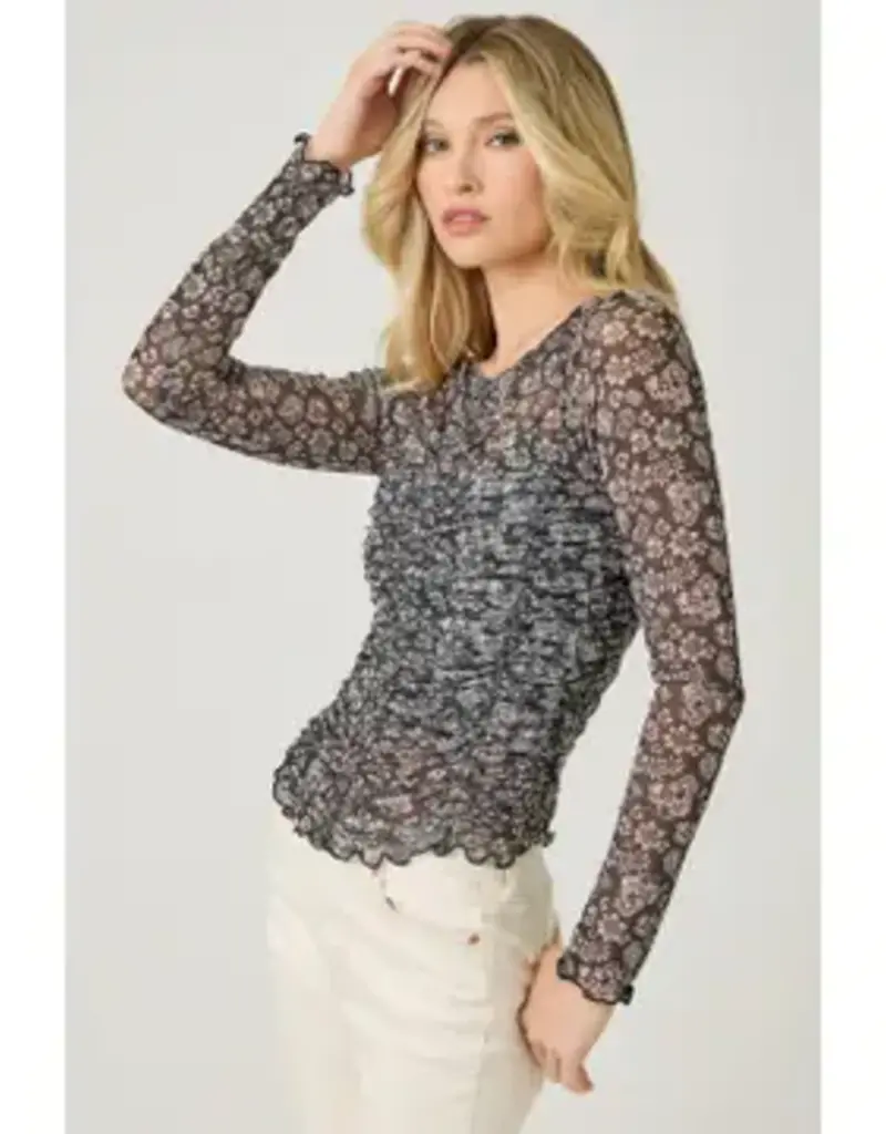 Lettuce Hem Mesh Top