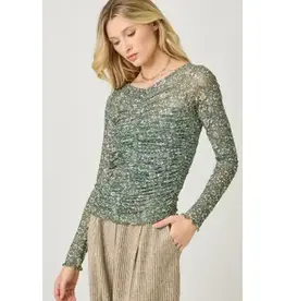 Lettuce Hem Mesh Top