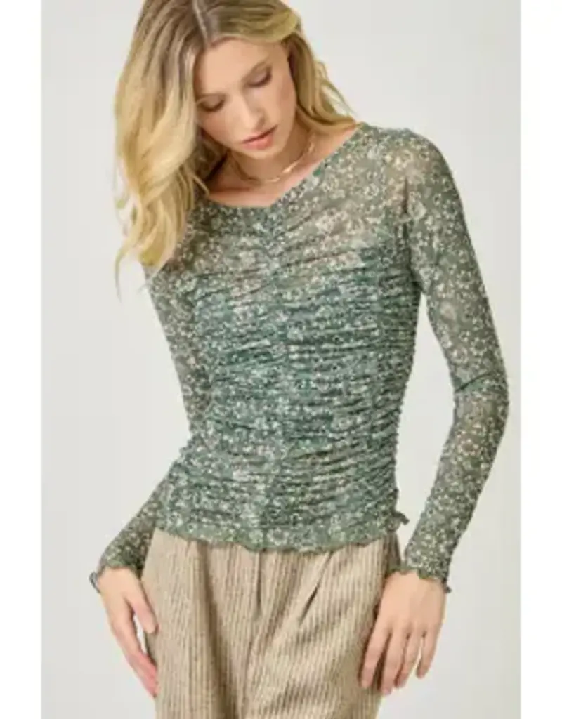Lettuce Hem Mesh Top