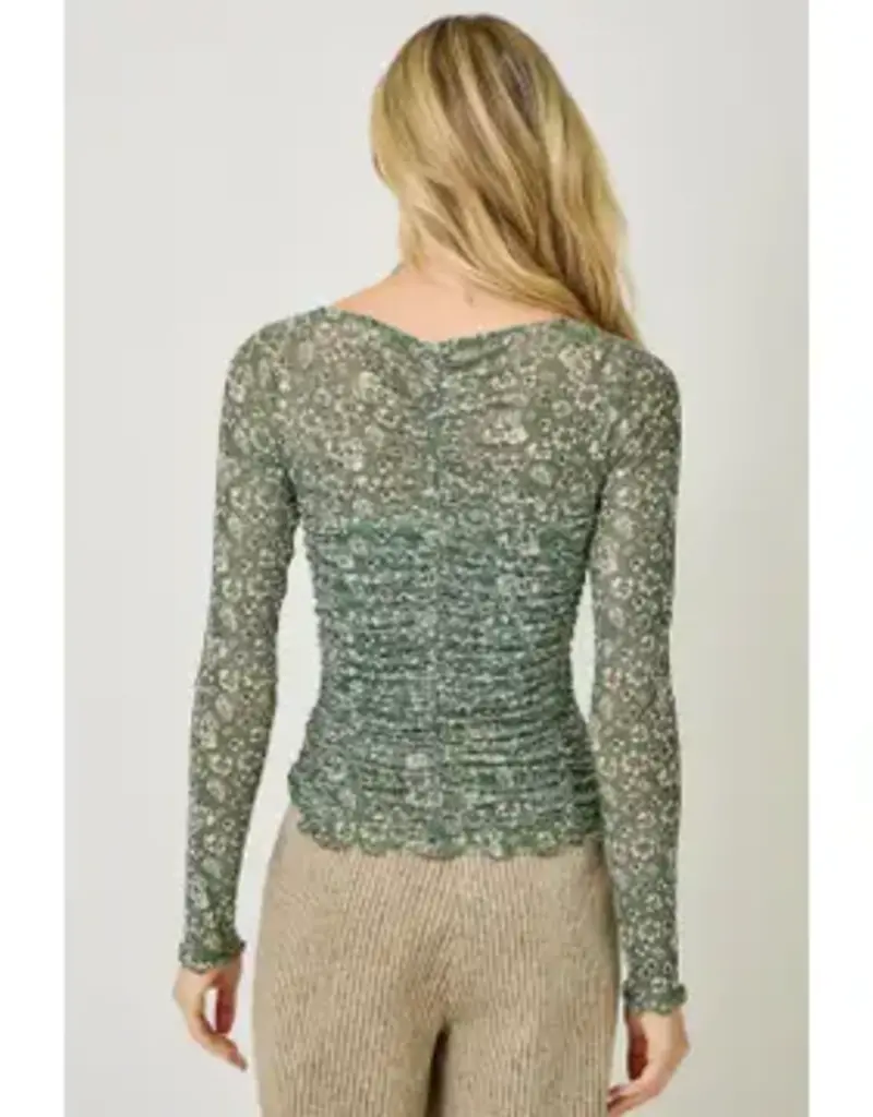 Lettuce Hem Mesh Top