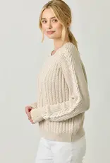 Soft Cotton Washed Cable Sweater