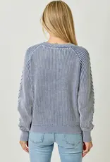 Soft Cotton Washed Cable Sweater
