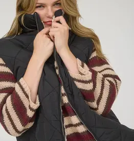 Quilted Zip Up Fleece Lined Puffer Vest