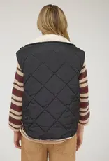 Quilted Zip Up Fleece Lined Puffer Vest