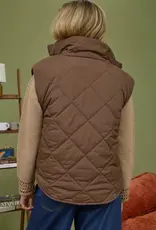 Quilted Zip Up Fleece Lined Puffer Vest