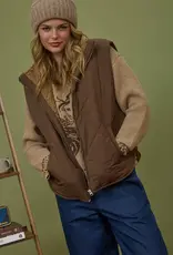 Quilted Zip Up Fleece Lined Puffer Vest