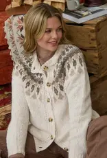 Fair Isle Pattern Knit Cardigan