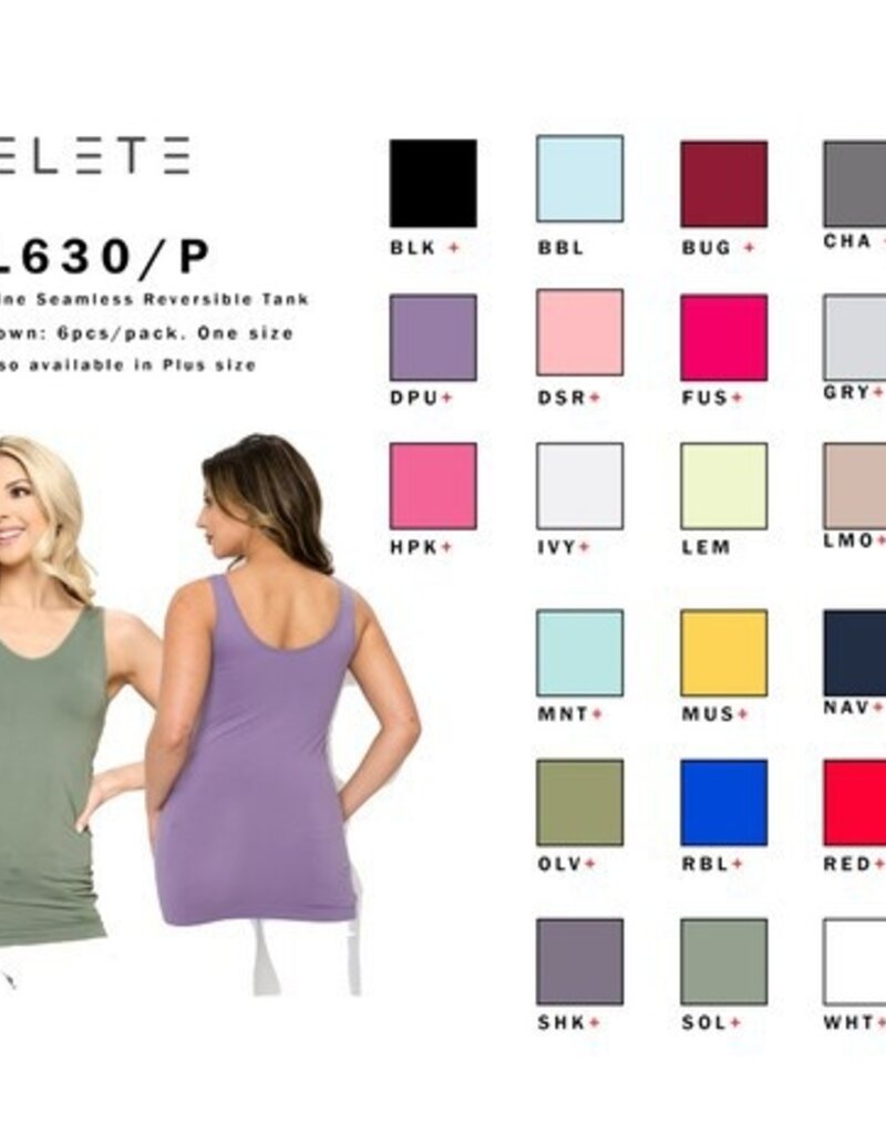 Reversible V or U Neckline Seamless Tank