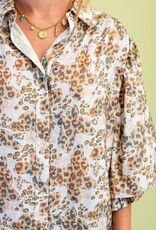 Leopard Print 3/4 Sleeve Top