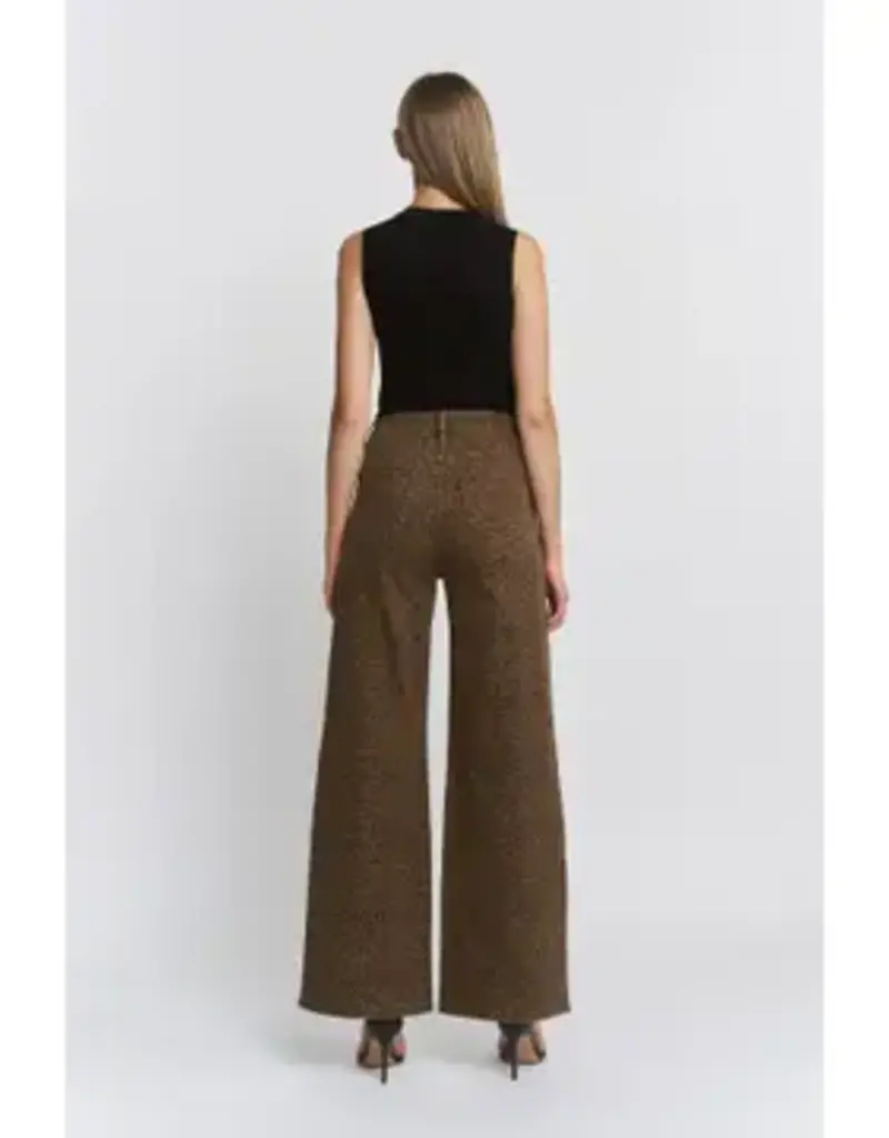 HR Wide Leg Leopard Print Jean