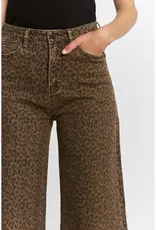 HR Wide Leg Leopard Print Jean