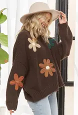 Flower Applique Sweater