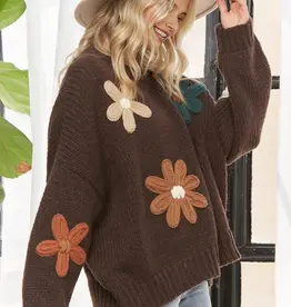 Flower Applique Sweater