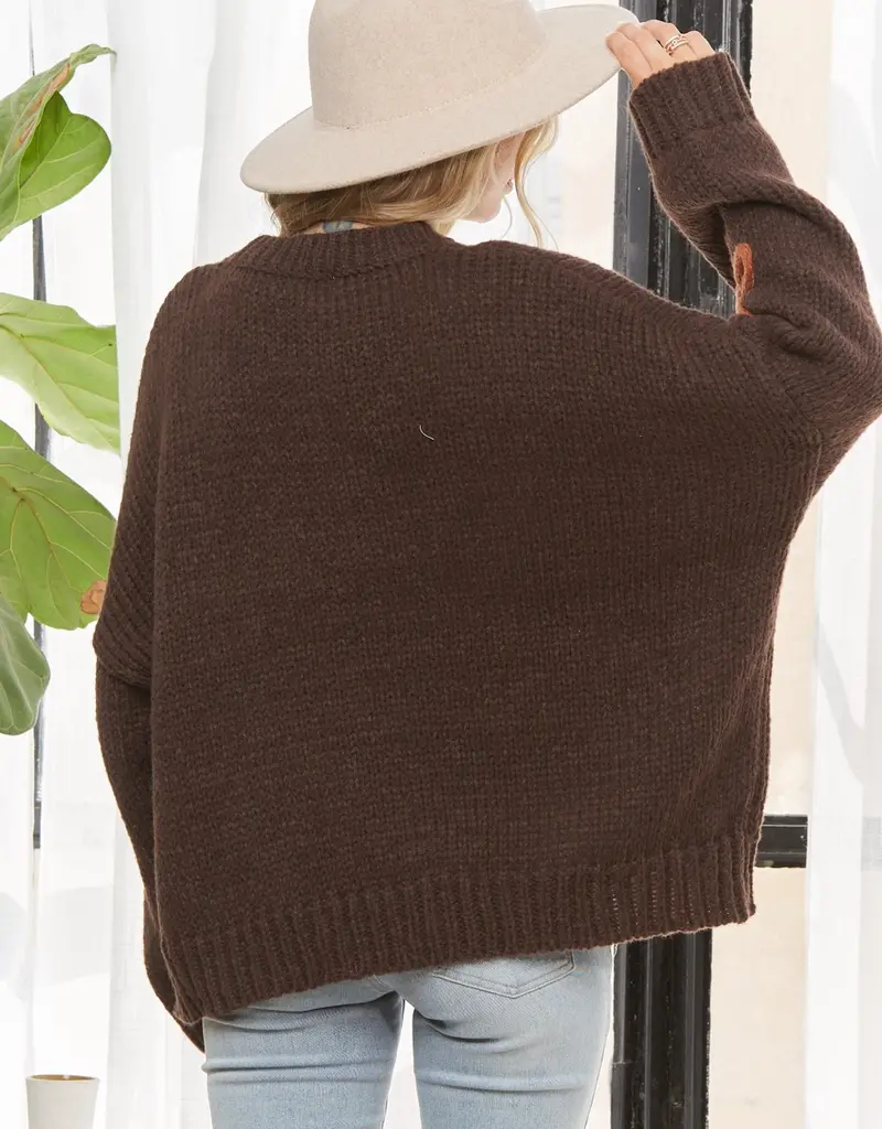Flower Applique Sweater
