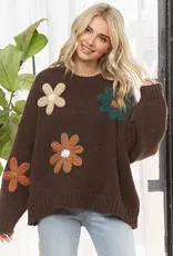 Flower Applique Sweater