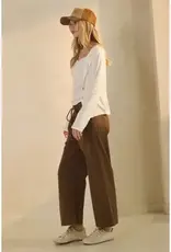 Wide-Leg Acid Washed Pant