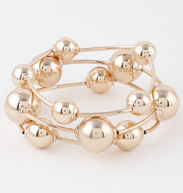 Triple Beaded Bracelet - GOLD