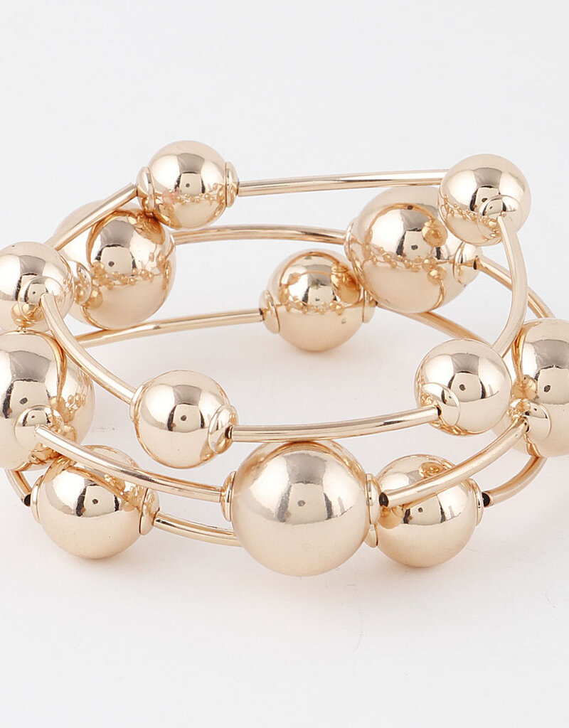 Triple Beaded Bracelet - GOLD