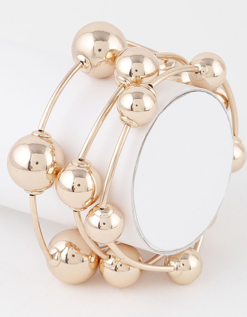 Triple Beaded Bracelet - GOLD
