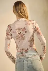 Curvy Sheer Mesh Long-Sleeve Top