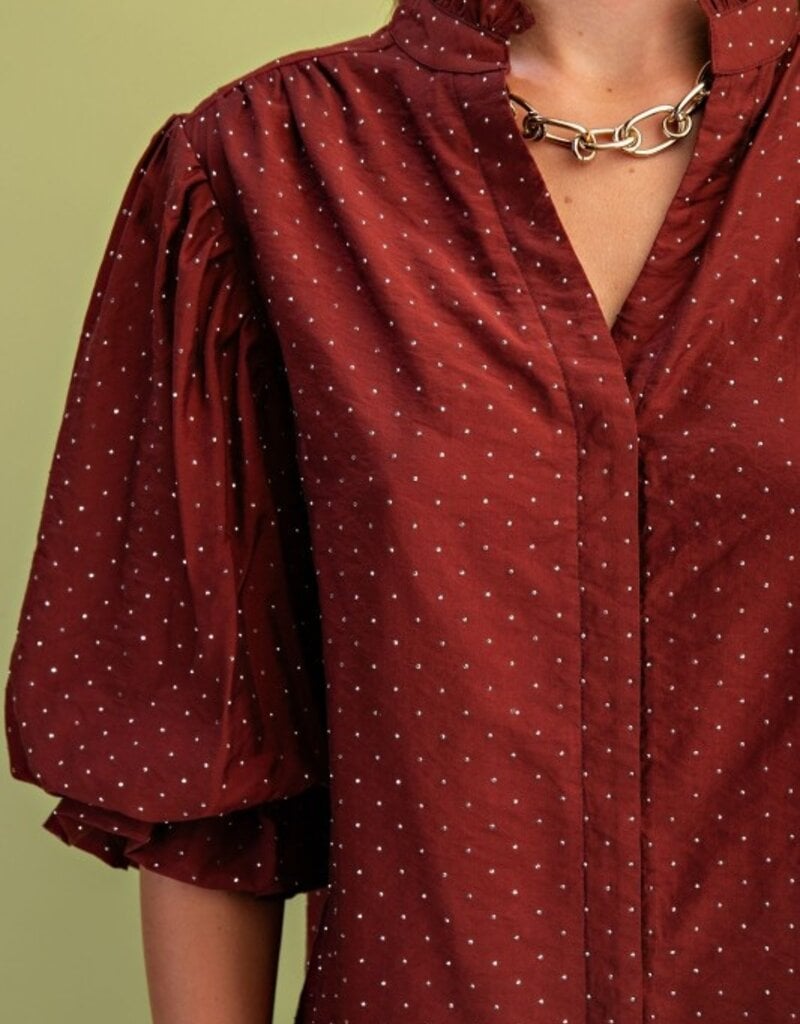 Ritzy Rhinestone Embellished Top