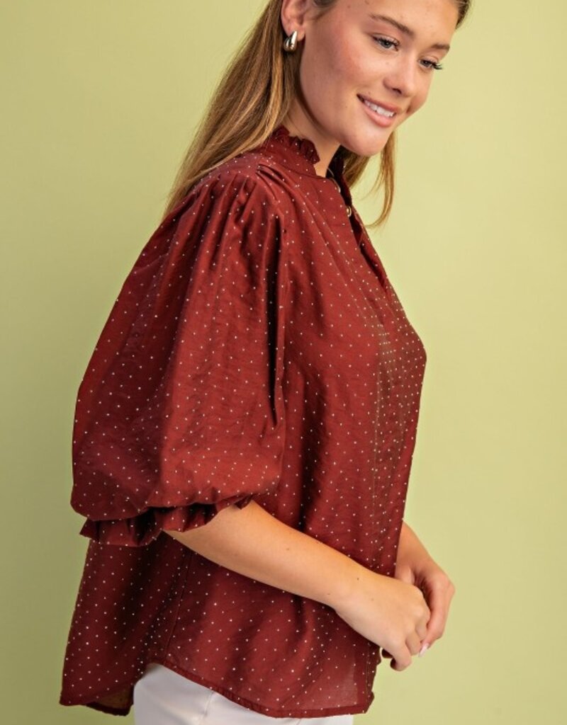 Ritzy Rhinestone Embellished Top