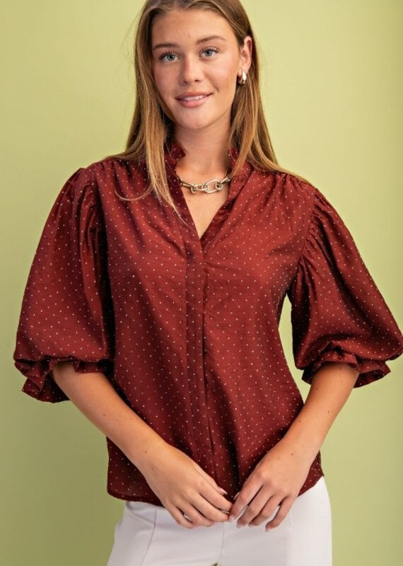 Ritzy Rhinestone Embellished Top