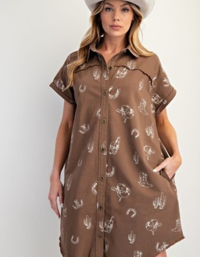 Western Print Dress