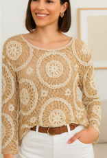 Crochet Jewel Neck Top