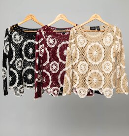 Crochet Jewel Neck Top