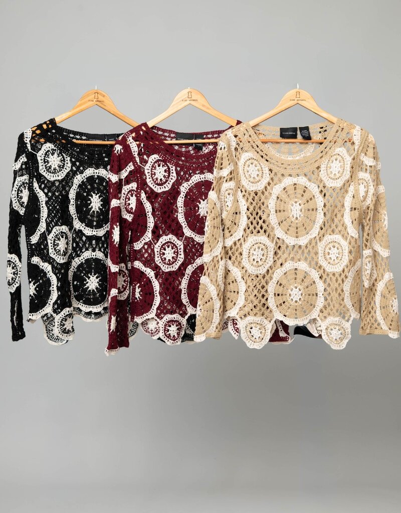 Crochet Jewel Neck Top