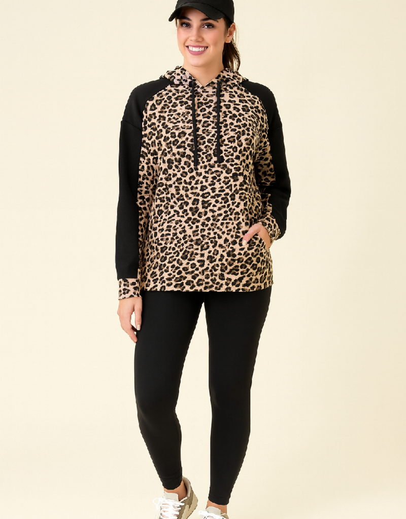 Animal Print Silky Hoodie