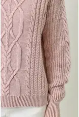 Soft Cotton Washed Cable Sweater