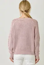 Soft Cotton Washed Cable Sweater