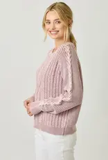 Soft Cotton Washed Cable Sweater
