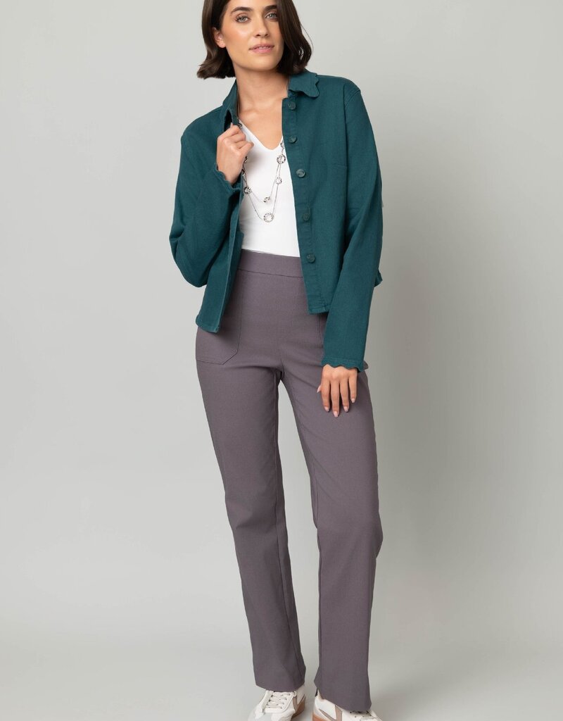 Scallop Trim Denim Jacket