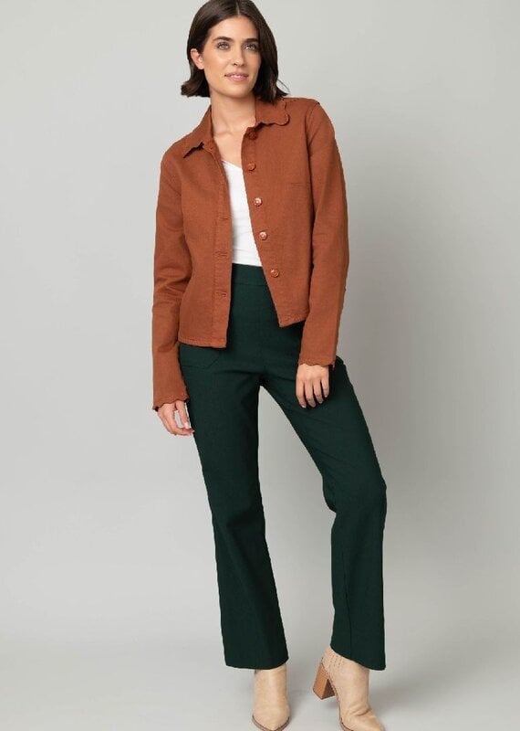 Scallop Trim Denim Jacket