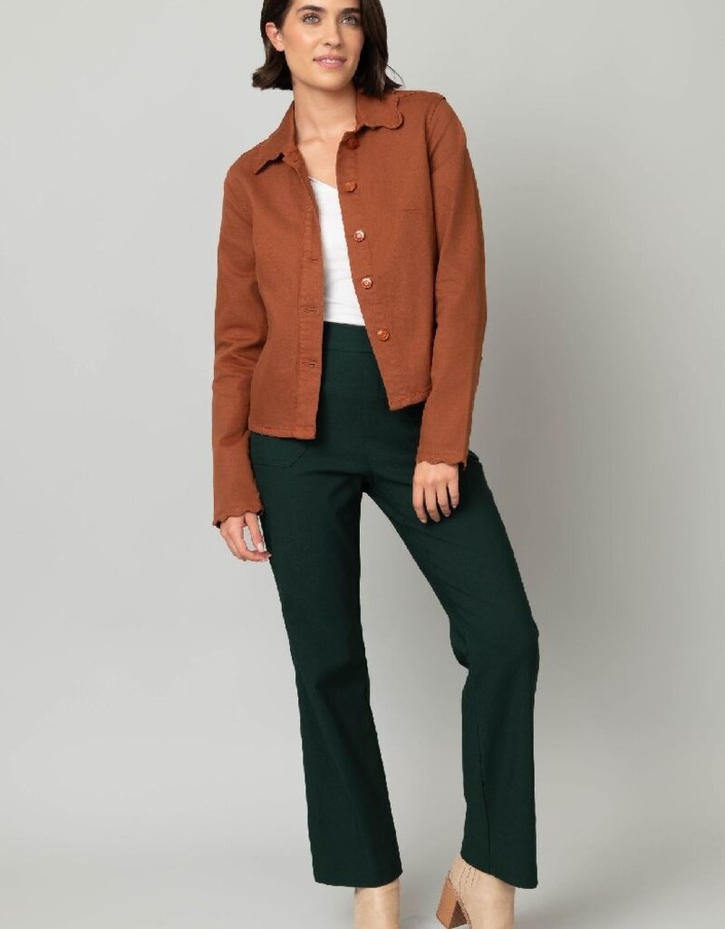 Scallop Trim Denim Jacket