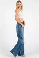 Mid Rise Stretch Trouser Wide Leg Jean