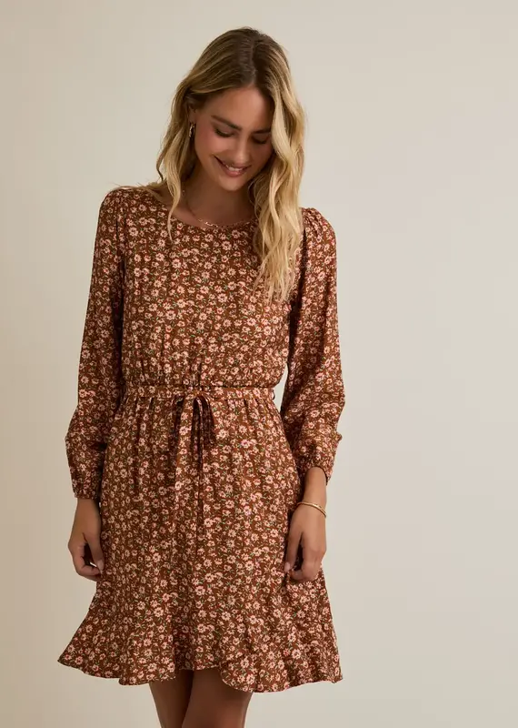 Ditsy Tie Waist Dress