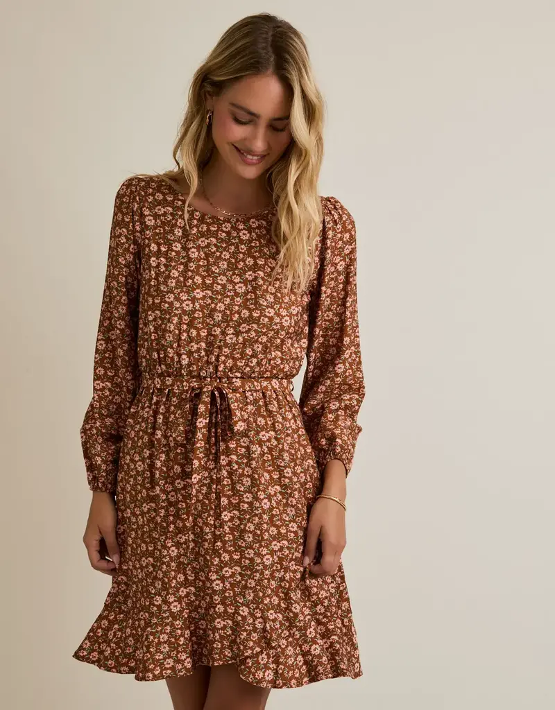 Ditsy Tie Waist Dress