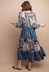 Mystic Mixed Print Midi Dress