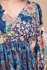 Mystic Mixed Print Midi Dress