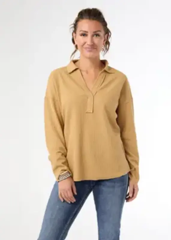 Michela Long Sleeve V-Neck Top