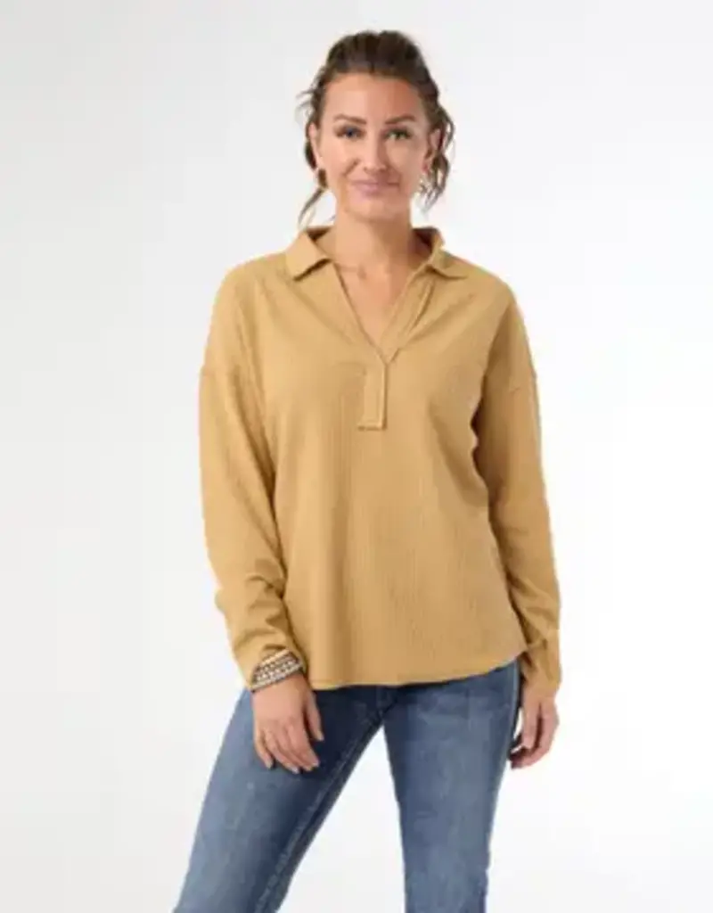 Michela Long Sleeve V-Neck Top