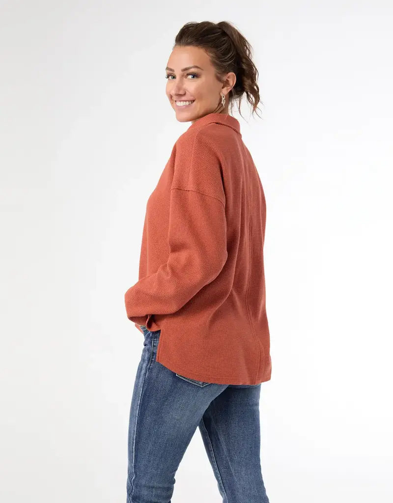 Michela Long Sleeve V-Neck Top
