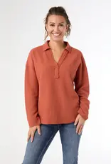 Michela Long Sleeve V-Neck Top