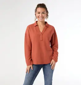 Michela Long Sleeve V-Neck Top